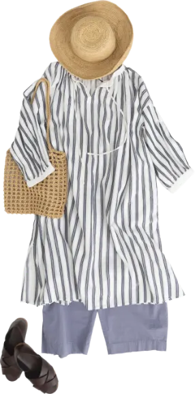 コットンツイルサイドボックプリーツパンツ