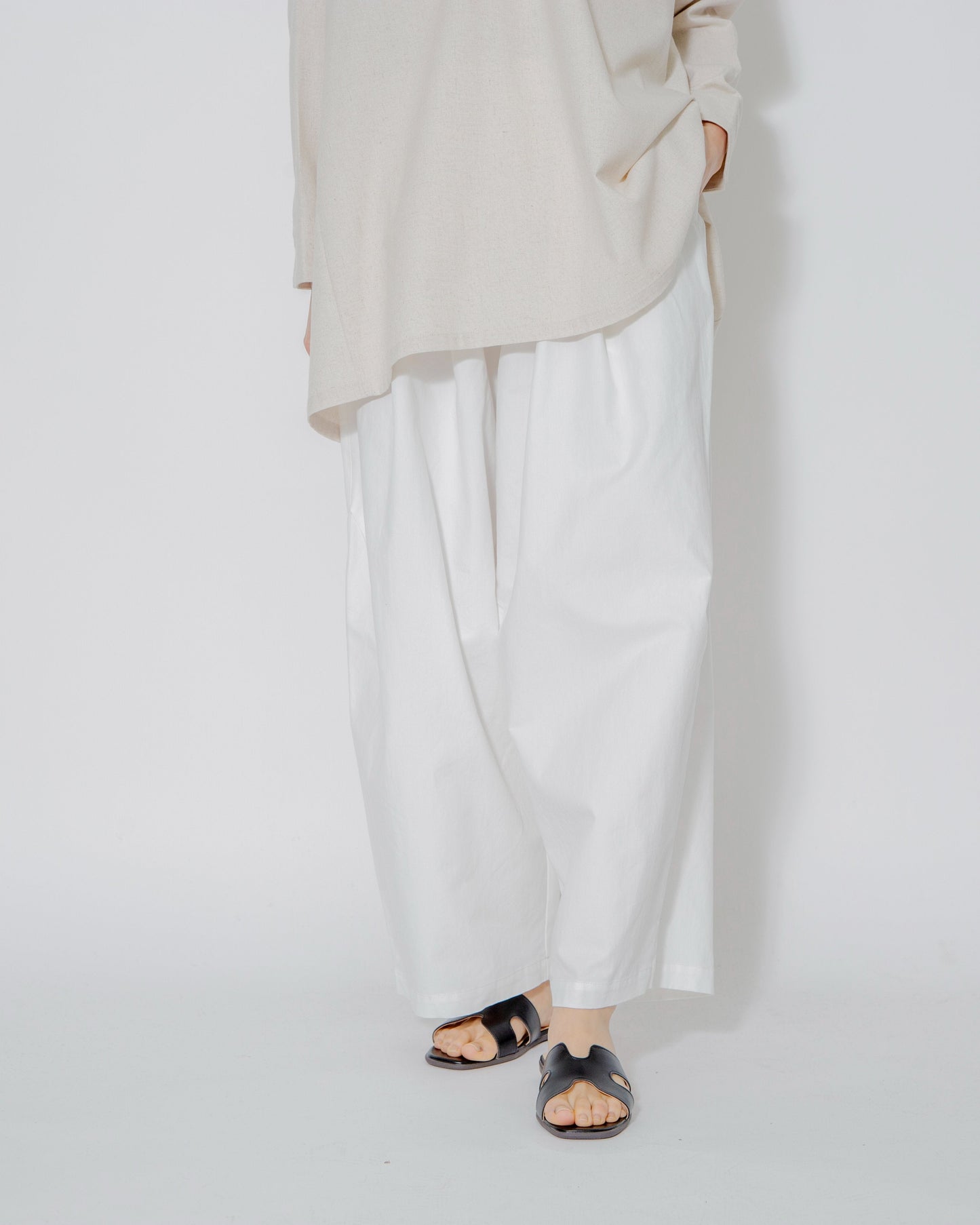 【aiさんmegさんコラボ】コットンセルロースオックスニータックパンツ