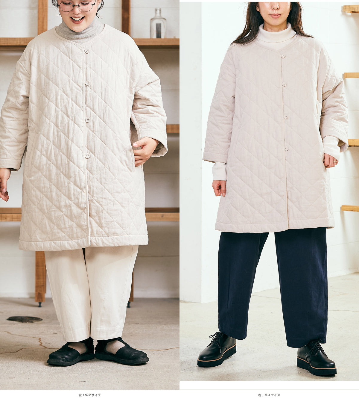 【kawasaki×TUTIE.】コットンリネンキルティングコート